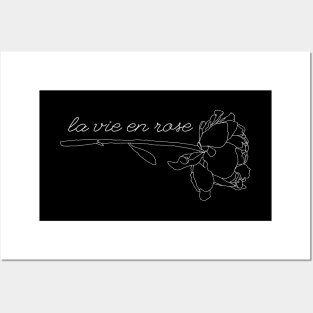 la vie en rose monochrome black-white Posters and Art